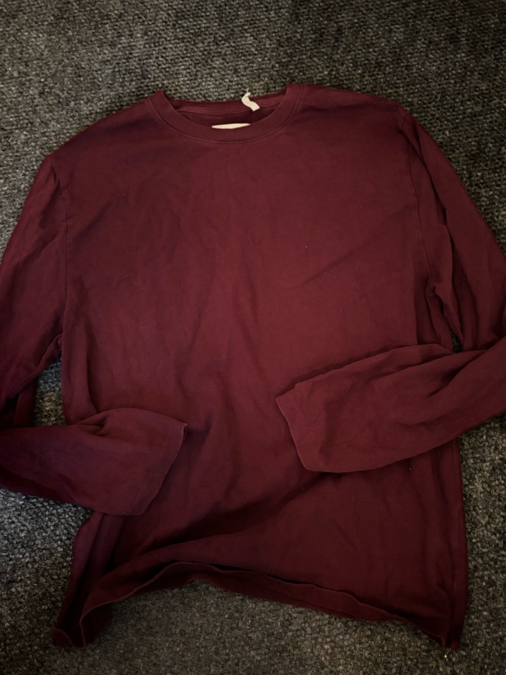 Essentials Fear of God Long-Sleeve Crew Tee - Burgundy